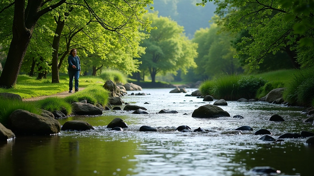 River flowing through lush Irish countryside